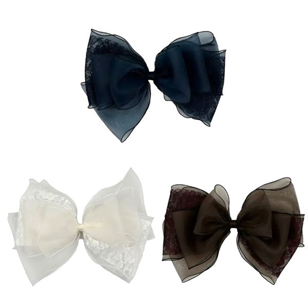 髪飾り　オーガンジーリボン