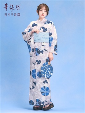 【華徒然×吉木千沙都】浴衣 朝顔