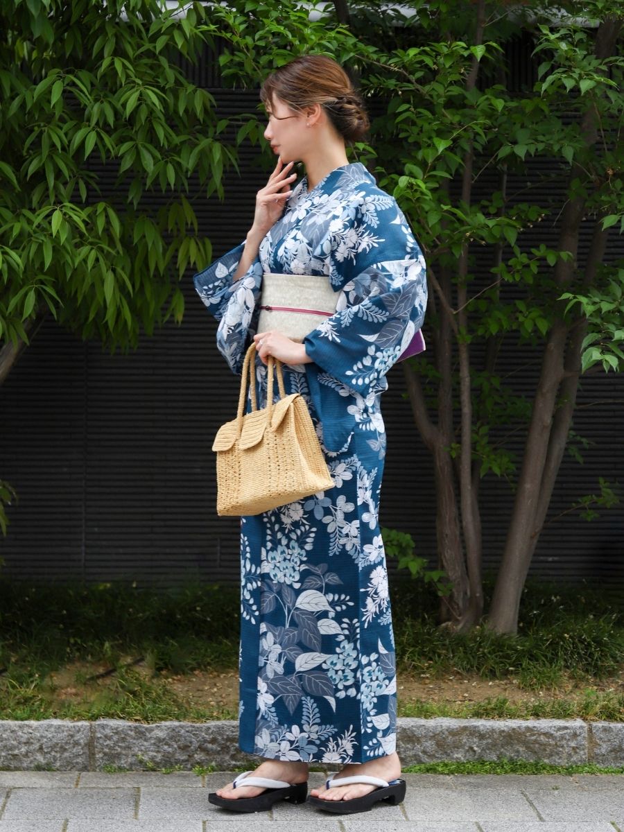 【芸艸堂】浴衣 ブルー