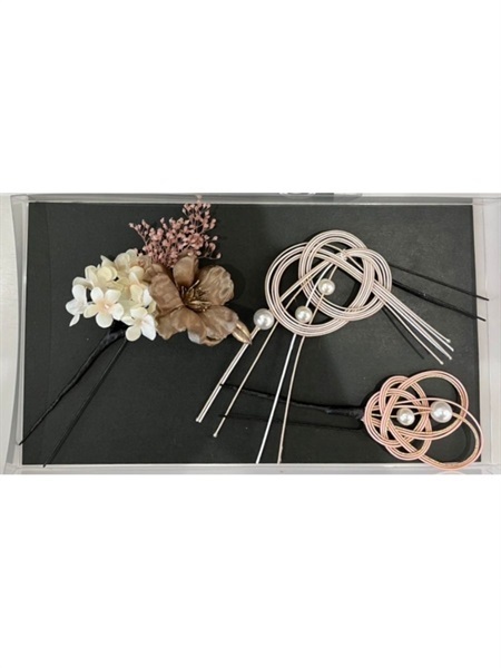 髪飾り　水引パール   ピンク(ピンク F101-X32)