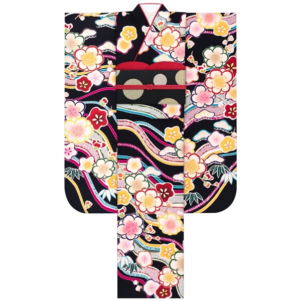 【Web限定】振袖レンタルセット 光琳梅(黒)