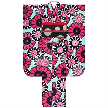 【Web限定】振袖レンタルセット 大菊(浅葱色)