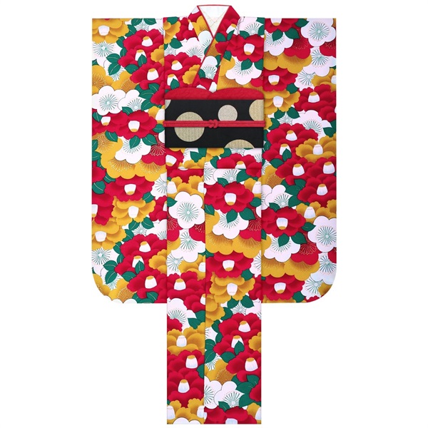 【Web限定】振袖レンタルセット 新梅椿(金茶)