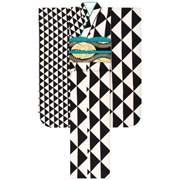 F2714 片身替りウロコ 黒