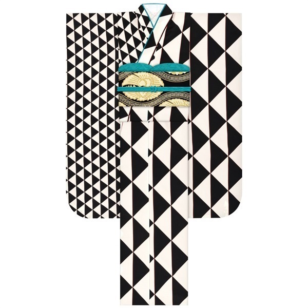 F2714 片身替りウロコ 黒