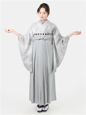 袴 レンタル 卒業式 大学生 大理石 グレー