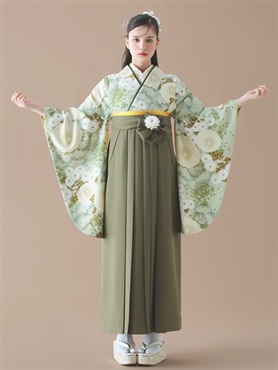 袴 レンタル 卒業式 大学生 万寿菊 若葉色